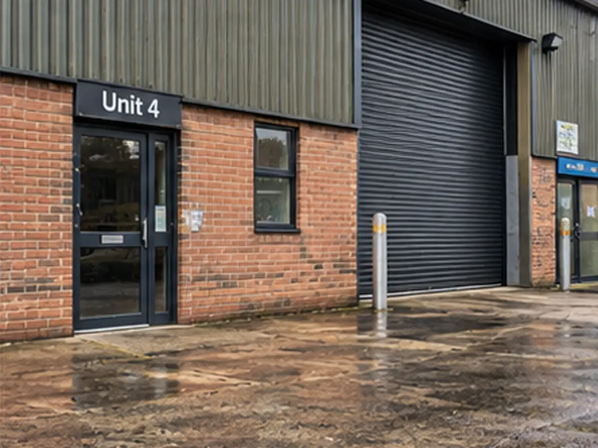 Commercial business premises exterior needing cleaning