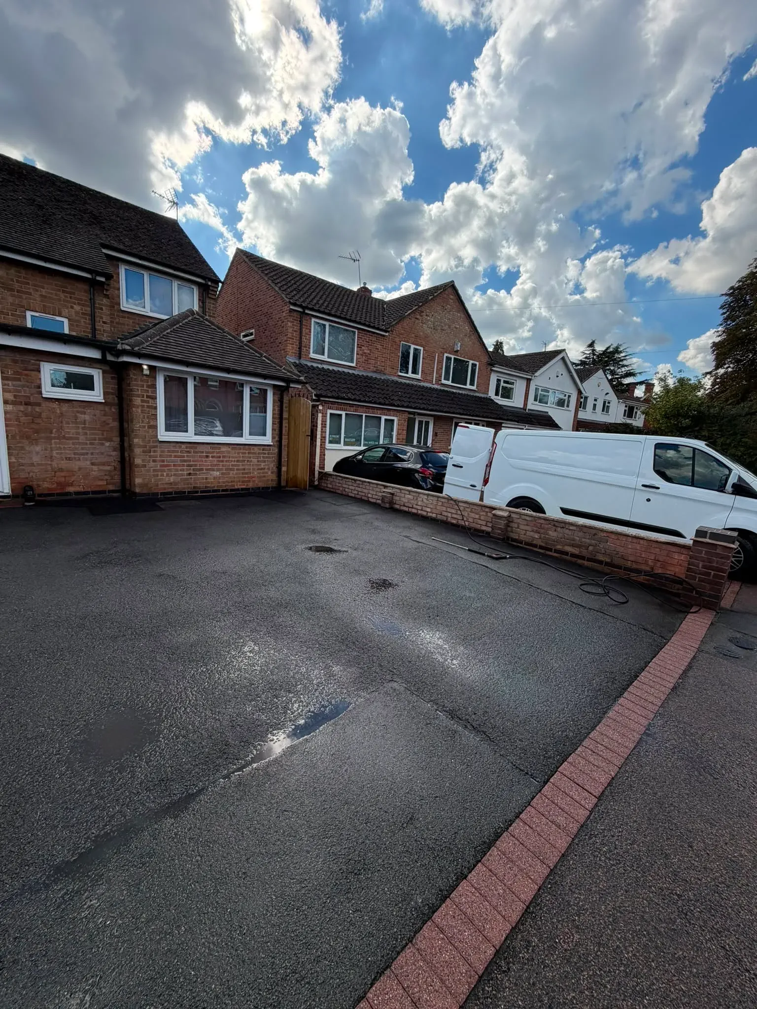 Another completed driveway cleaning job by Midland Revive in Loughborough.